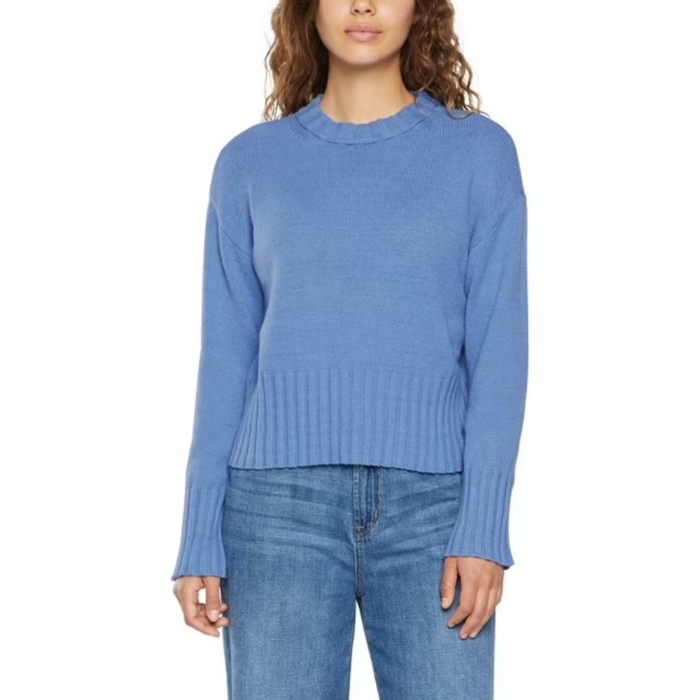 Gap Women Blue Knit Crewneck Relaxed Fit Pullover Sweater Size L